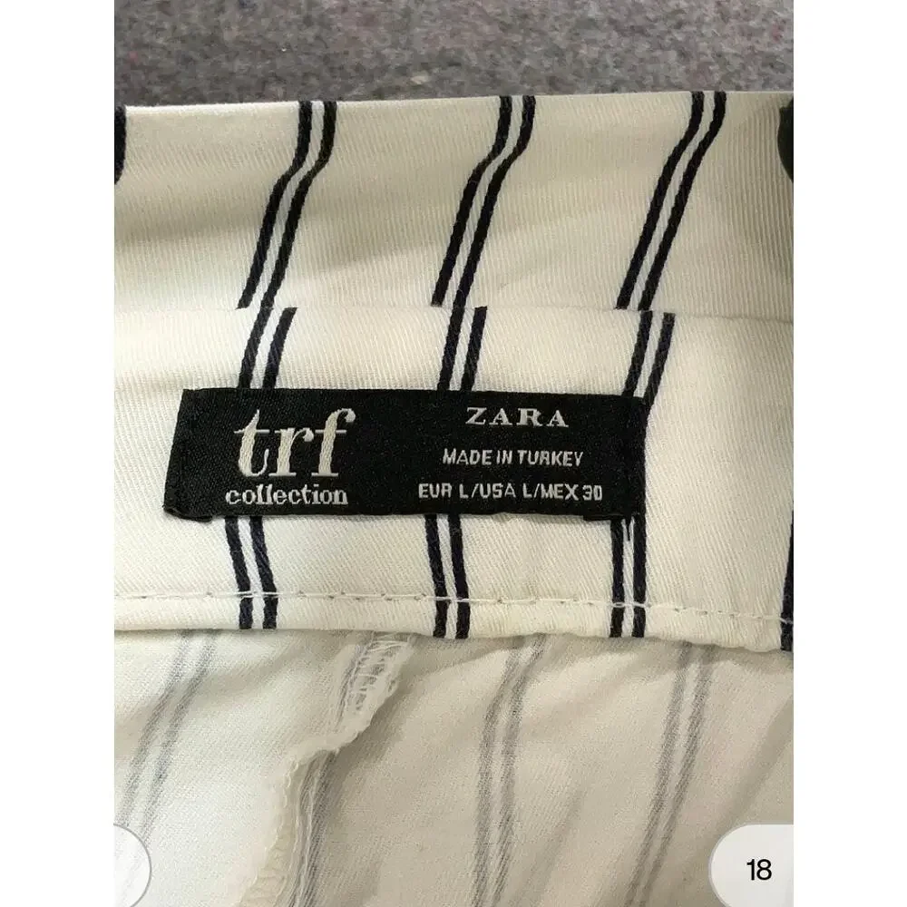 ZARA Belted shorts. Dressy  striped shorts lg - Picture 5 of 5